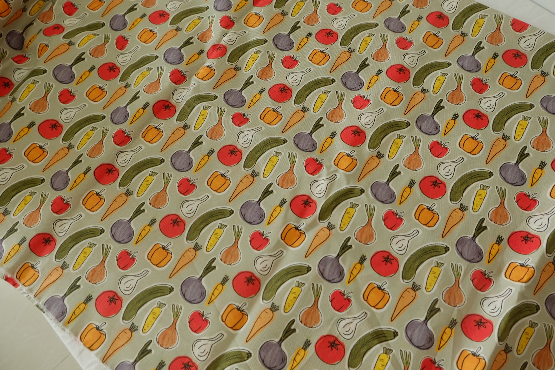 Vegetable Print Cotton Twill — 1.53 yd