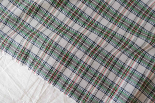 Green Yarn-Dyed Cotton Plaid — 3.28 yd