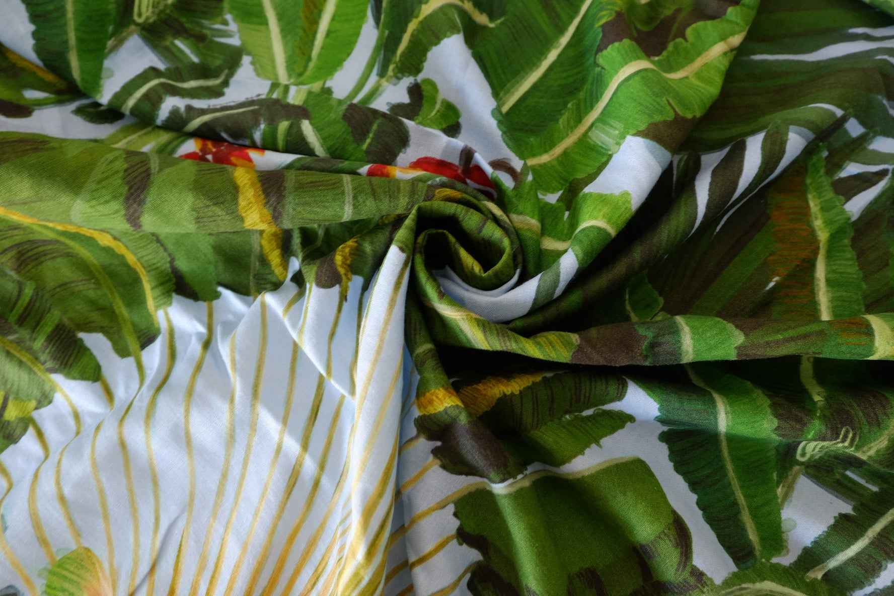 Farm Rio Deadstock Tropical Linen Cotton Fabric – 2.2 yd