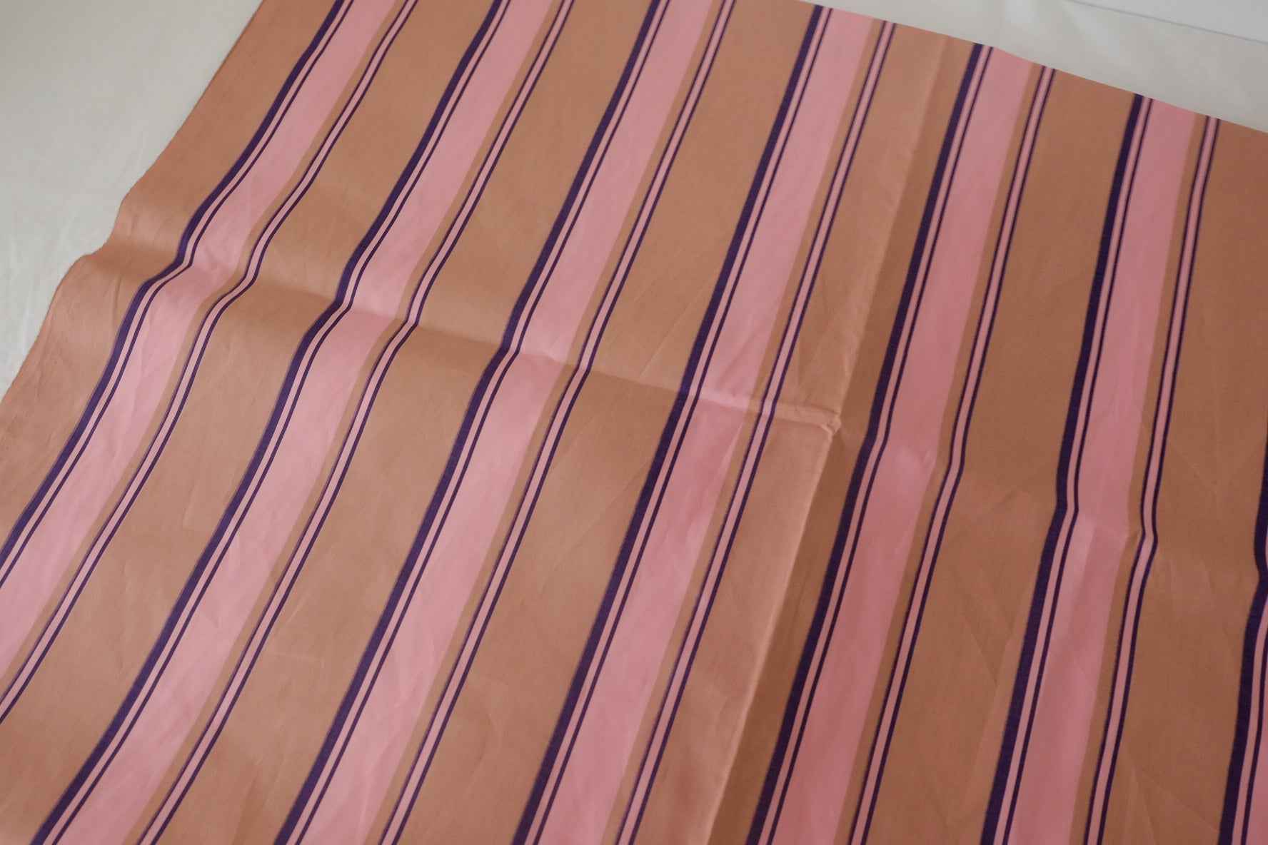 Pink Caramel Stripe Crisp Cotton Poplin – 2.2 yd