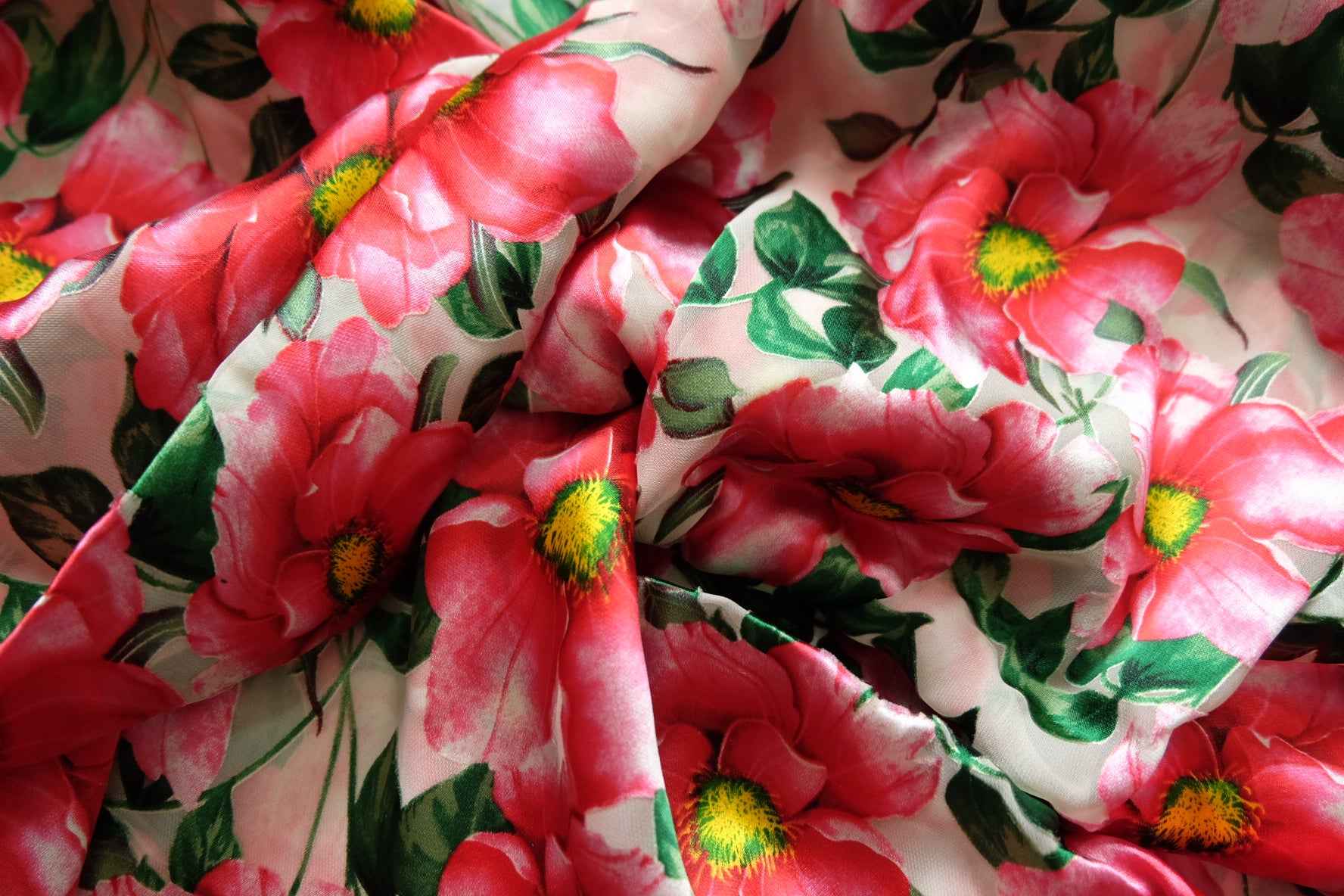 22 Momme Silk Burnout Devoré Fabric – Floral Print | 2 Yards - BUBBO