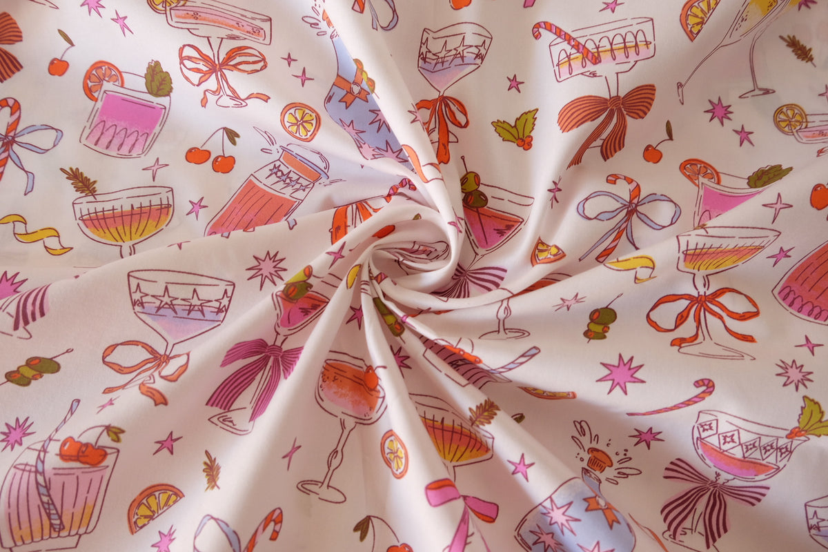 Cheers & Cherries Party Cotton Poplin – 2.19 yd
