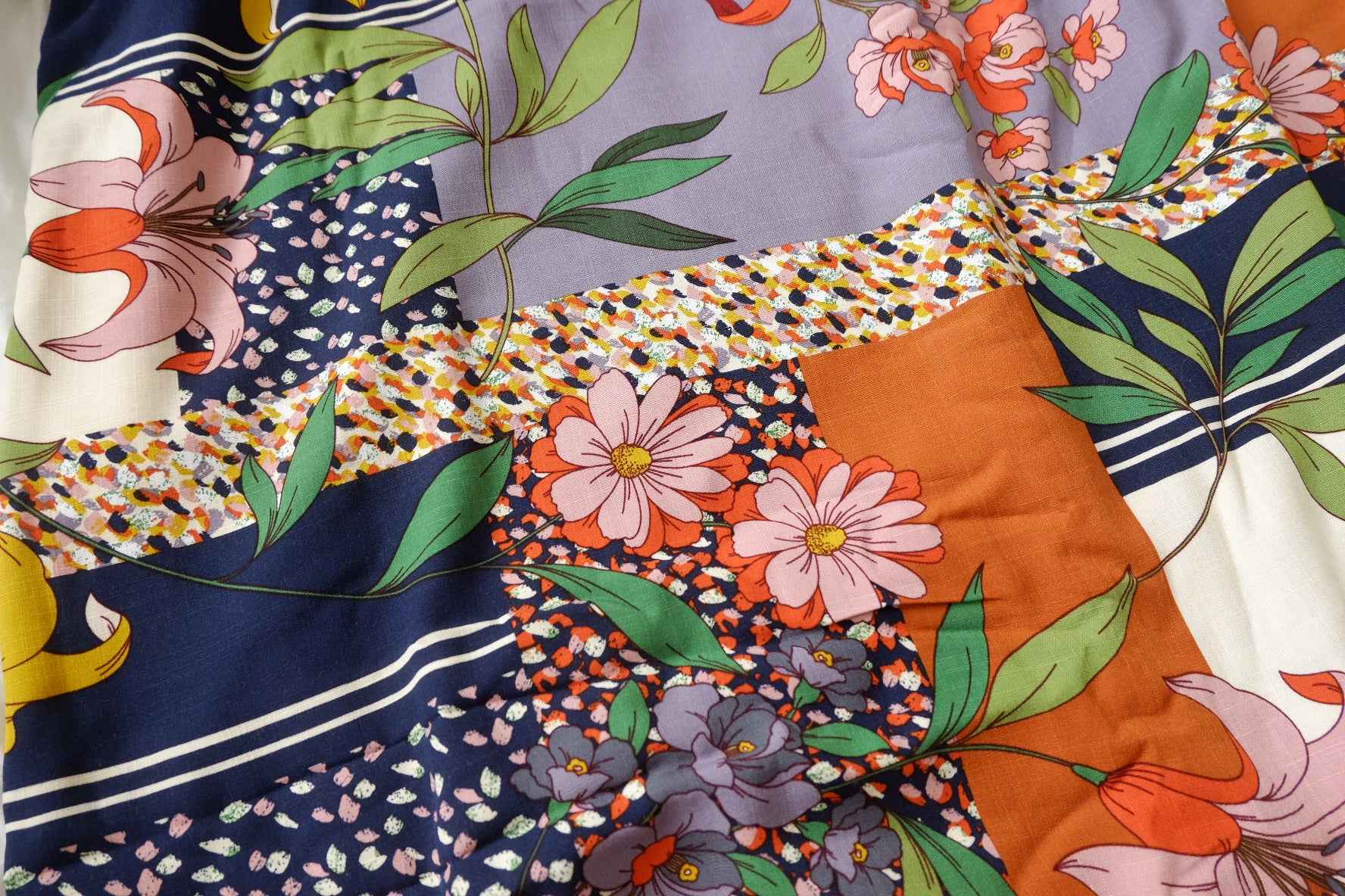 Comic Floral Rayon Challis — 1.64 yd Piece