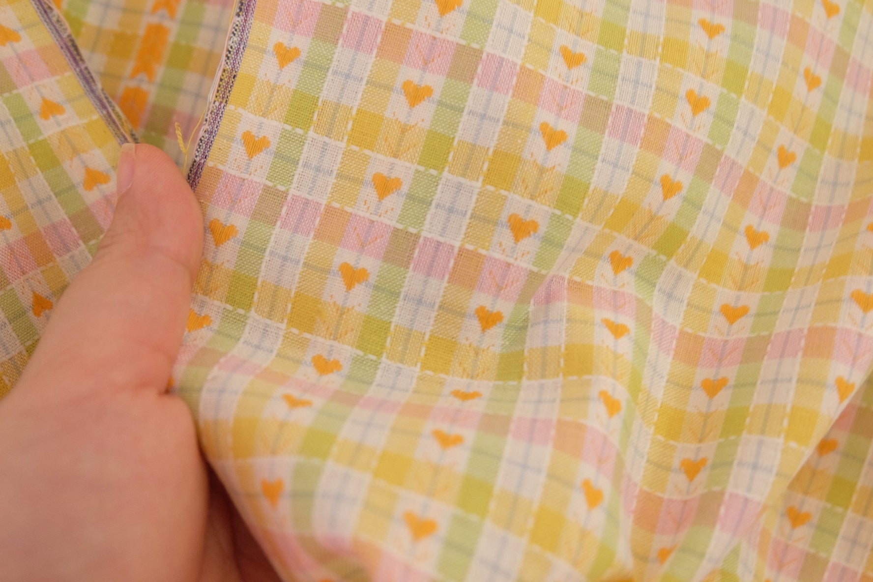 Pastel Heart Yarn-Dyed Cotton Jacquard – 2.2 yd