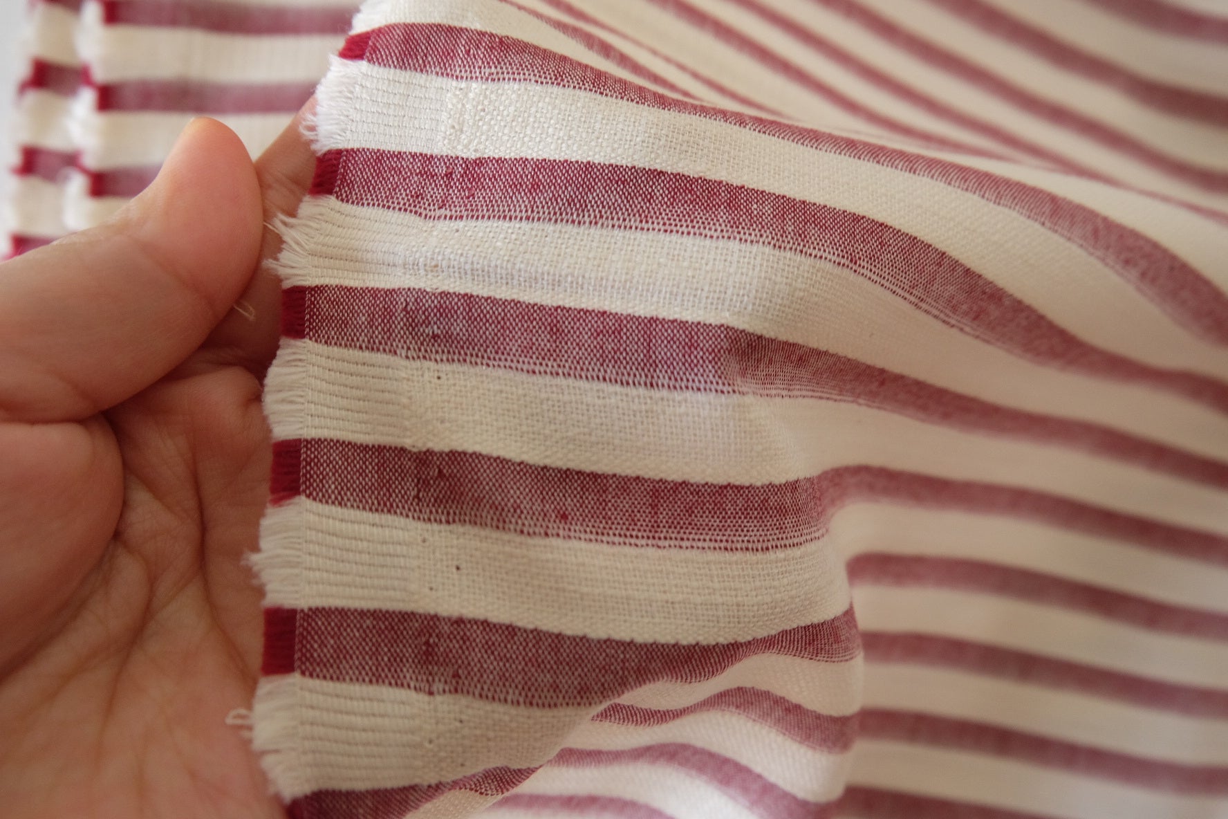 Yarn-Dyed Cotton Linen Stripe Fabric – 2.2 yd