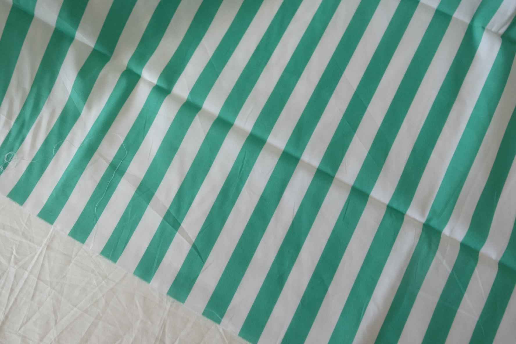 Mint Stripe Paper-Crisp Cotton Poplin — 2.19 yd
