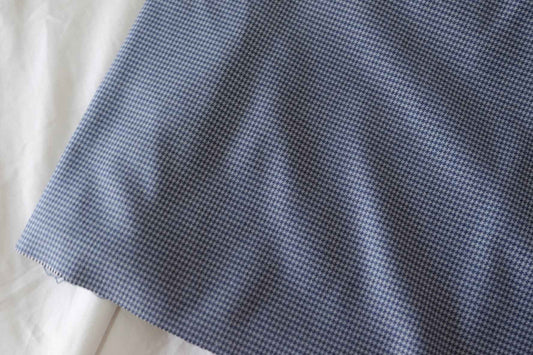 Soft Blue Houndstooth Rayon Blend Suiting – 2.2 yd