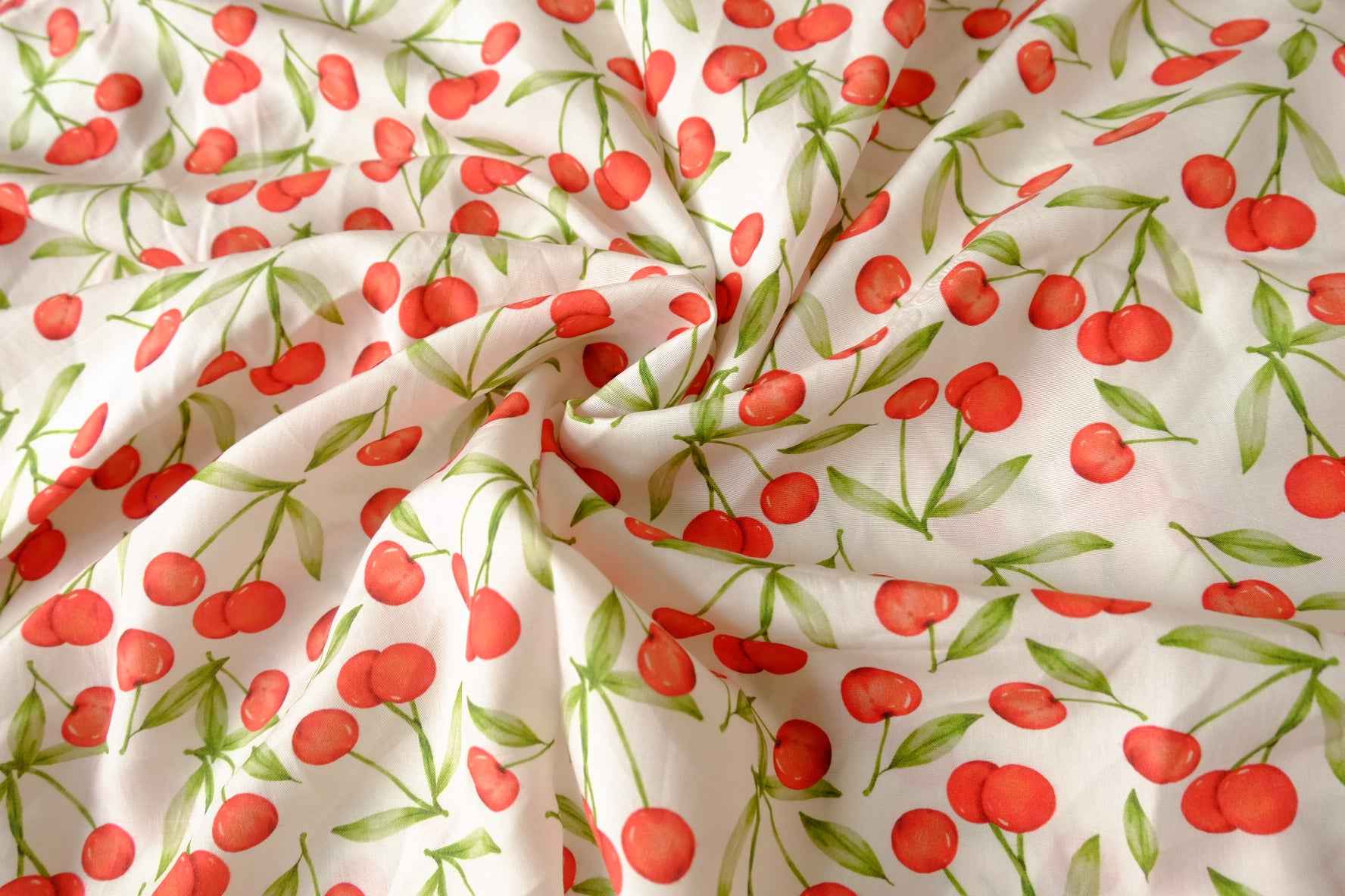 Cherry Print Tencel Fabric - 2.19 yd