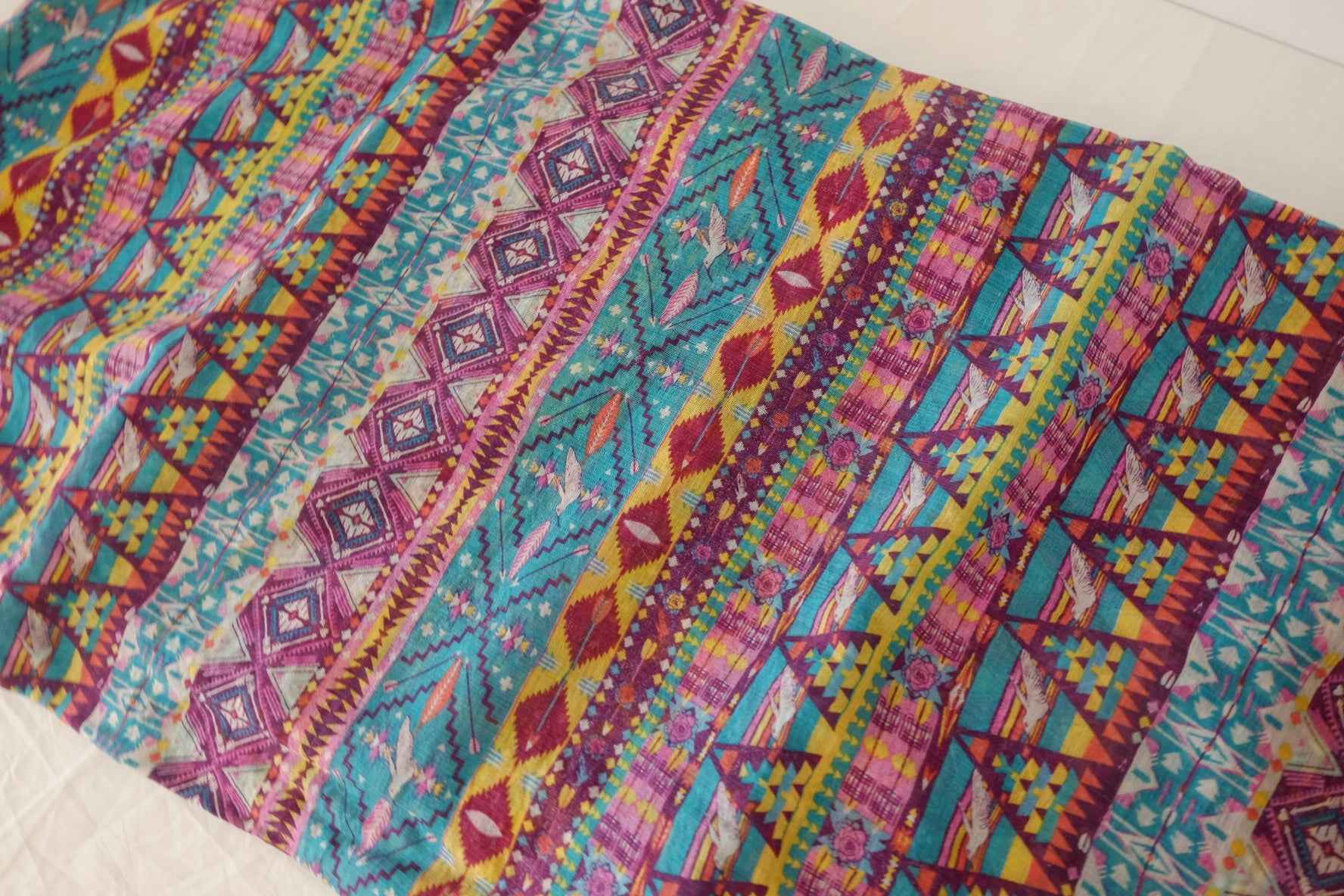 Bohemian Stripe Lightweight Tencel-Cotton Fabric – 1.6 yd