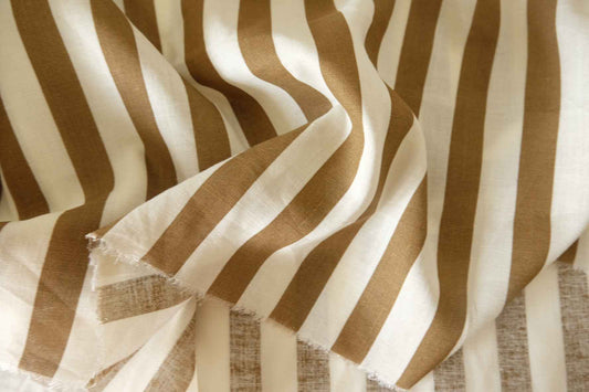 Brown Stripe Ramie — 2.19 yd