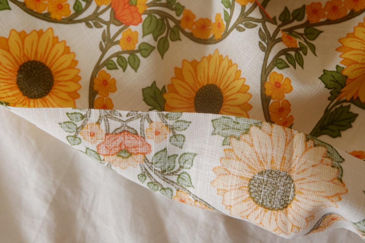 Sunflower Vine Slub Cotton Linen – 3.3 yd