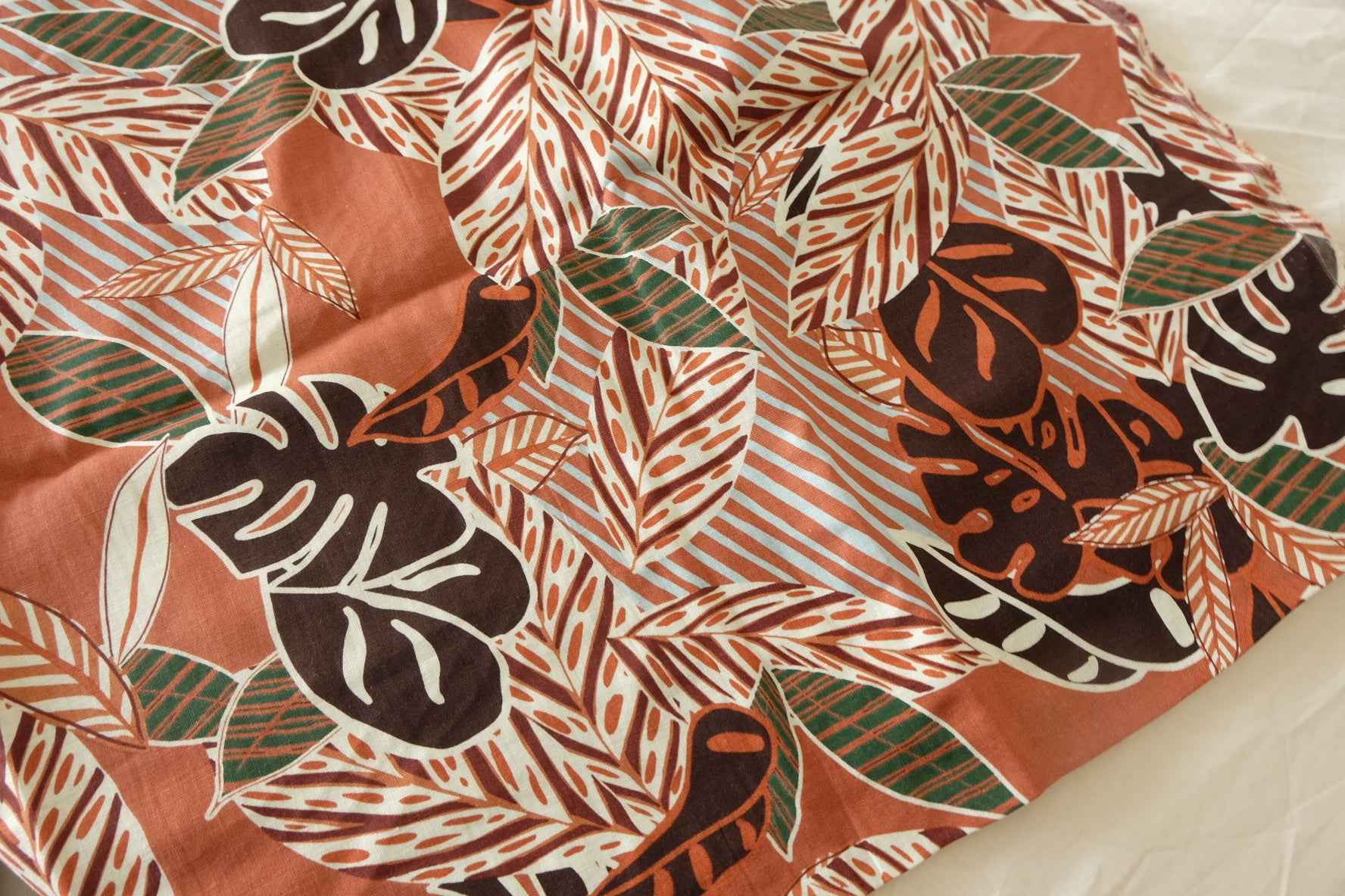 Terracotta Tropics Cotton Linen – 2.19 yd