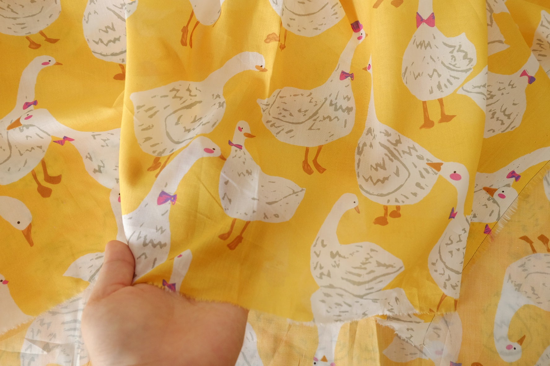 Yellow Goose 100s Lightweight Cotton Poplin Fabric - 1.6 yd