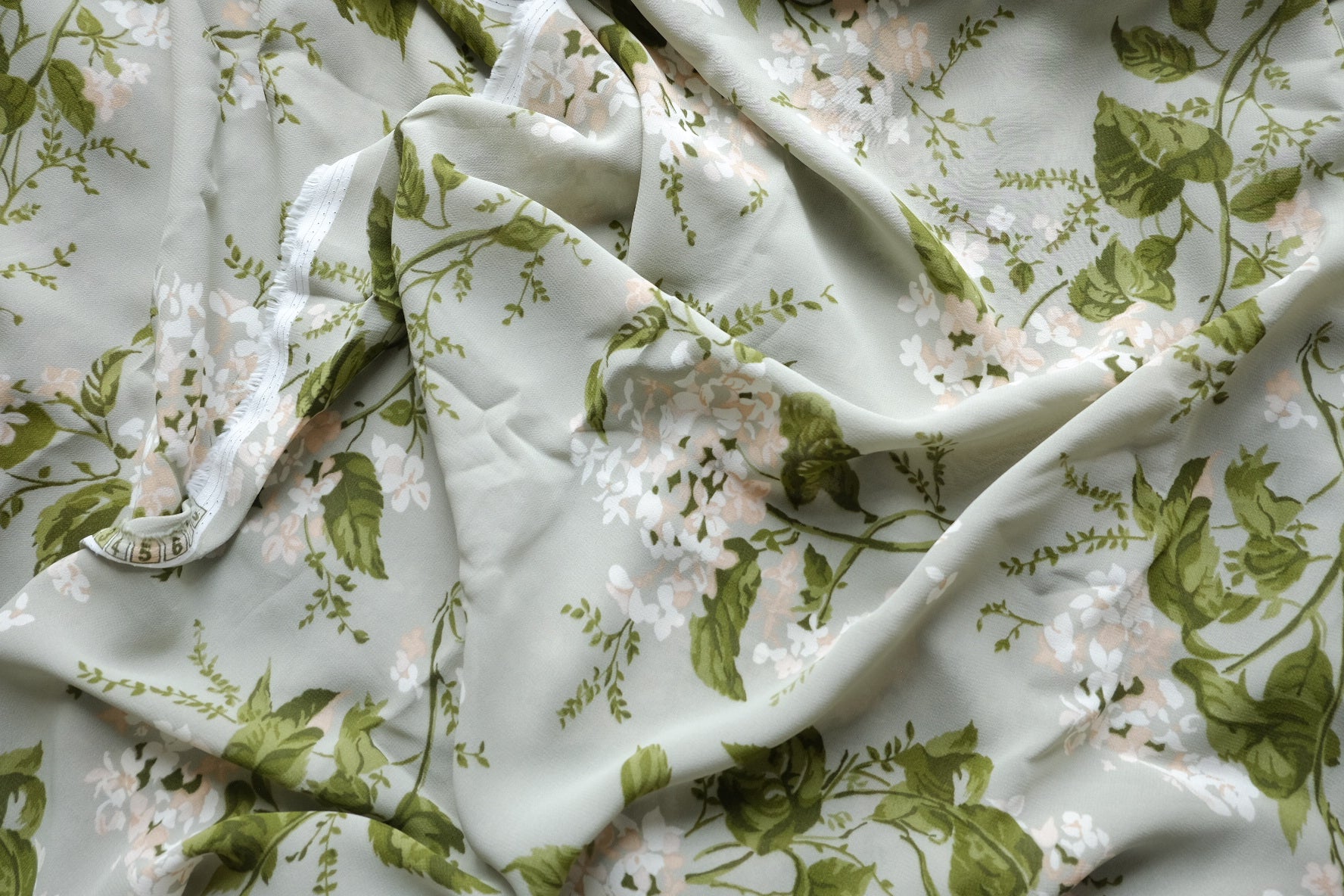 Sage Floral Cotton Viscose Blend – 3.3 yd