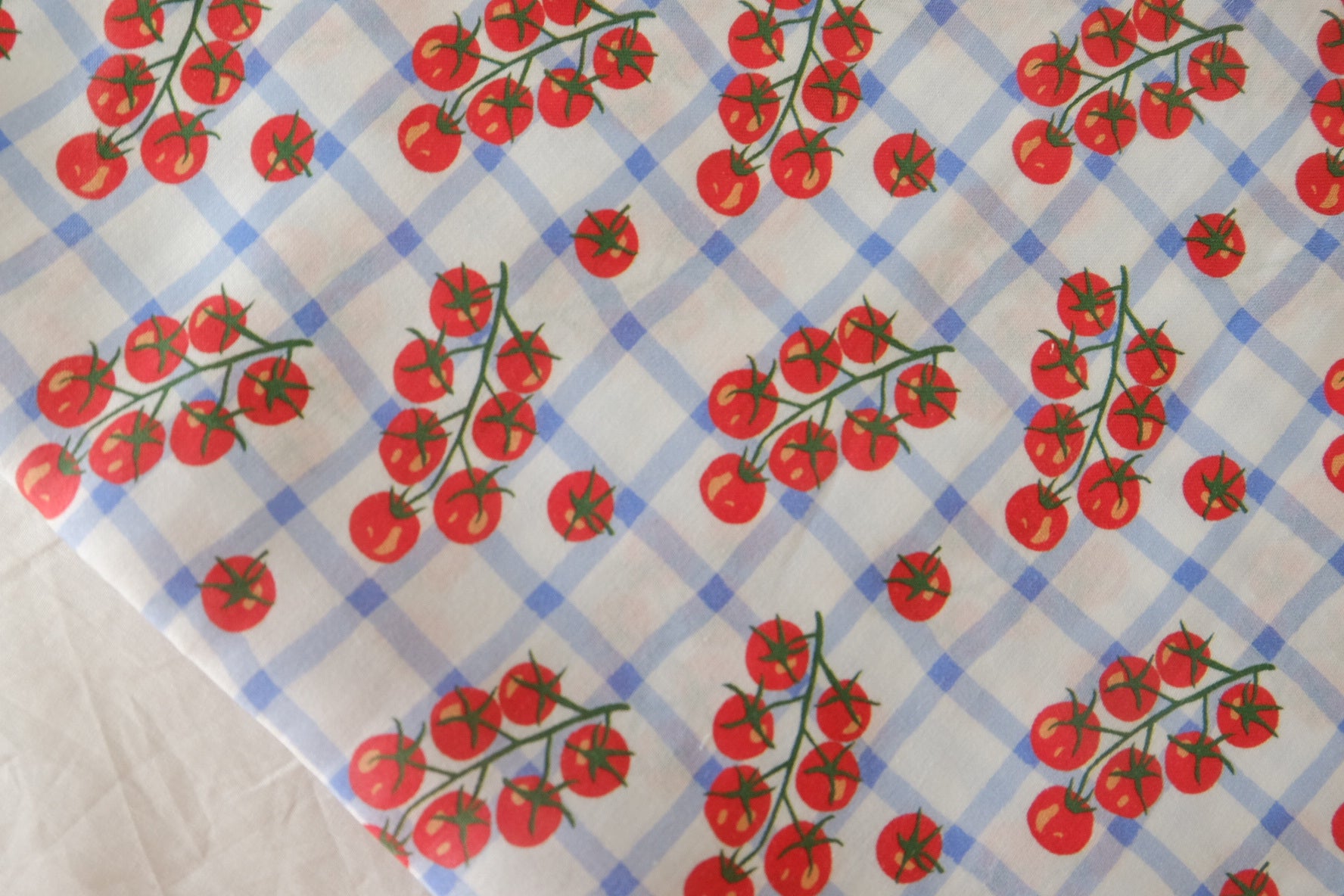 Tomato Check 80s Cotton Sateen Fabric – 2.2 yd