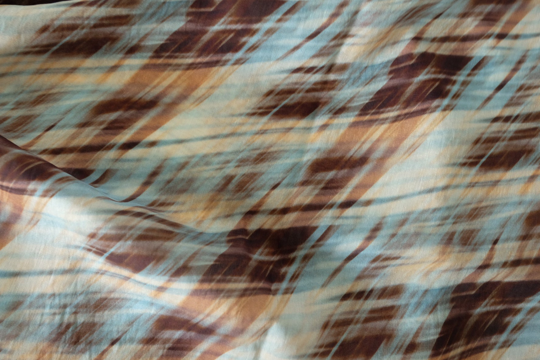 Soft Abstract Plaid Tencel Linen Fabric - 2.2 yd