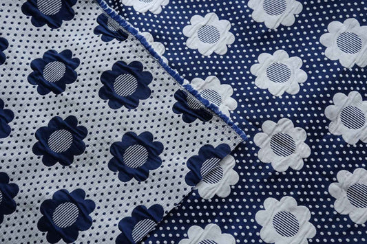Navy Floral Heavy Jacquard – 1.9 yd