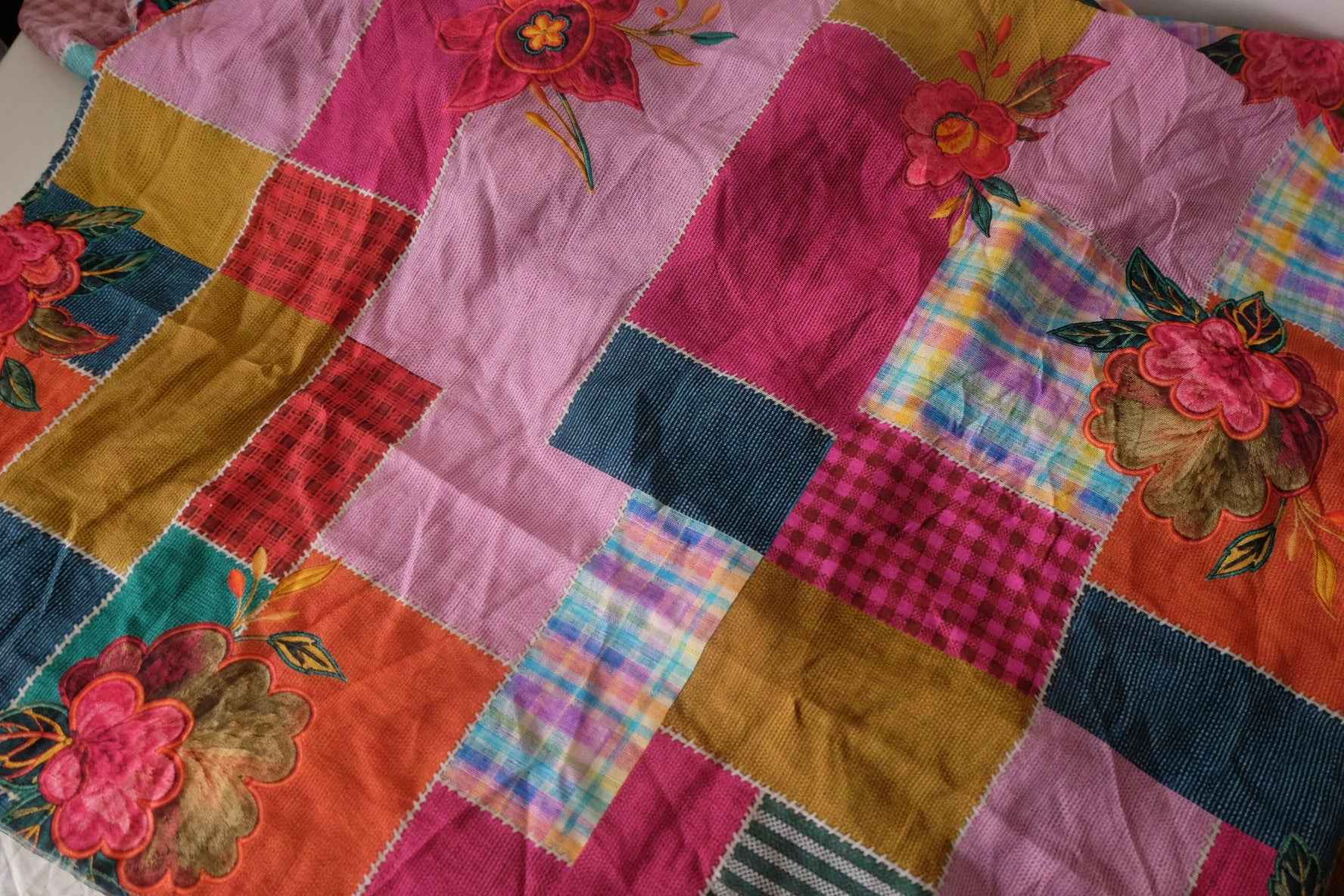 Patchwork Floral Tencel Cotton Fabric – 3.1 Yards