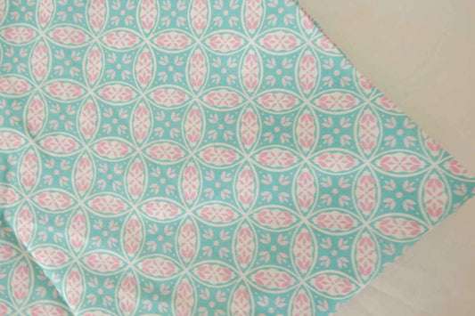 Mint Geometric Cotton Cloth — 2.51 yd