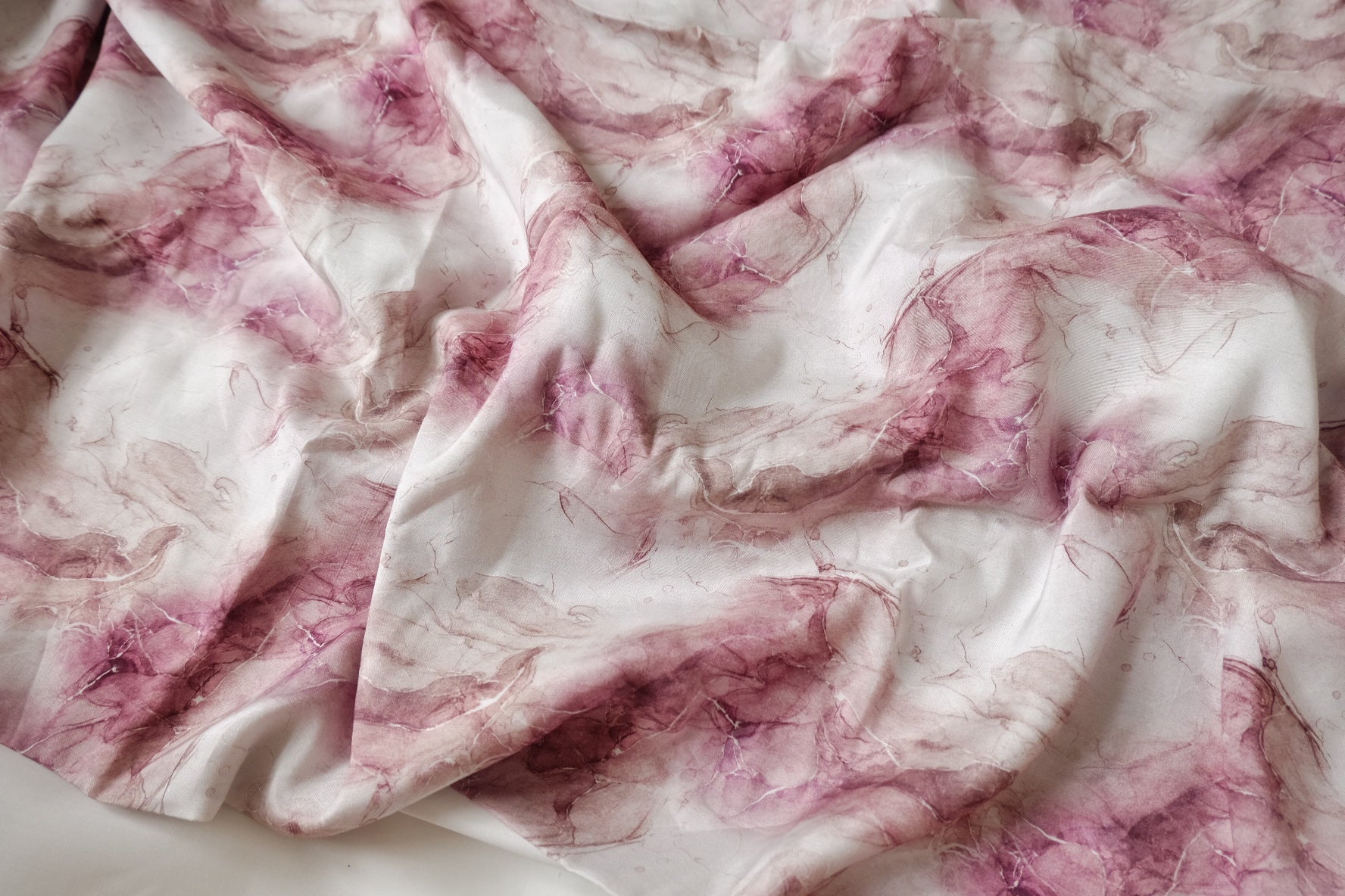 Mauve Ink-Wash Cupro Fabric - 3.28 yd