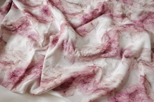 Mauve Ink-Wash Cupro Fabric - 2.2 yd