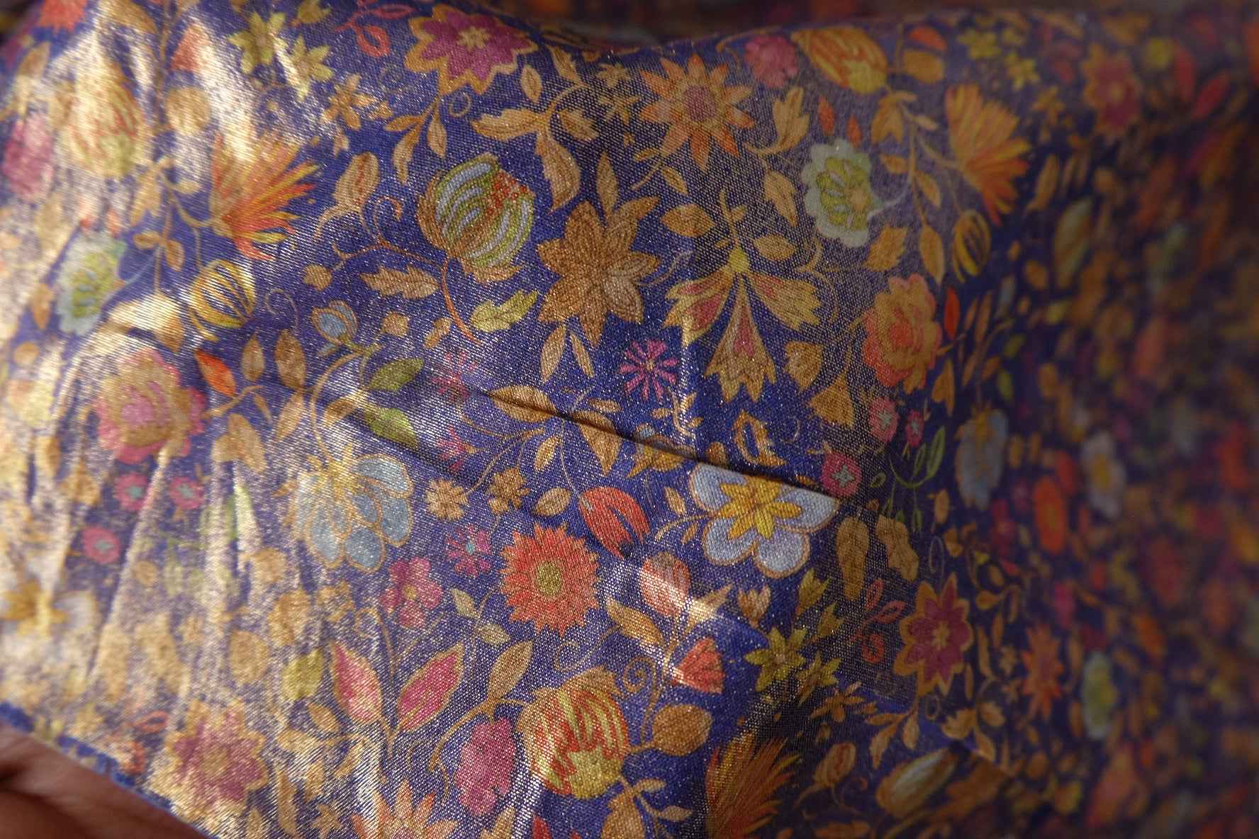 Metallic Floral Cotton Lawn Fabric – 3.3 yd