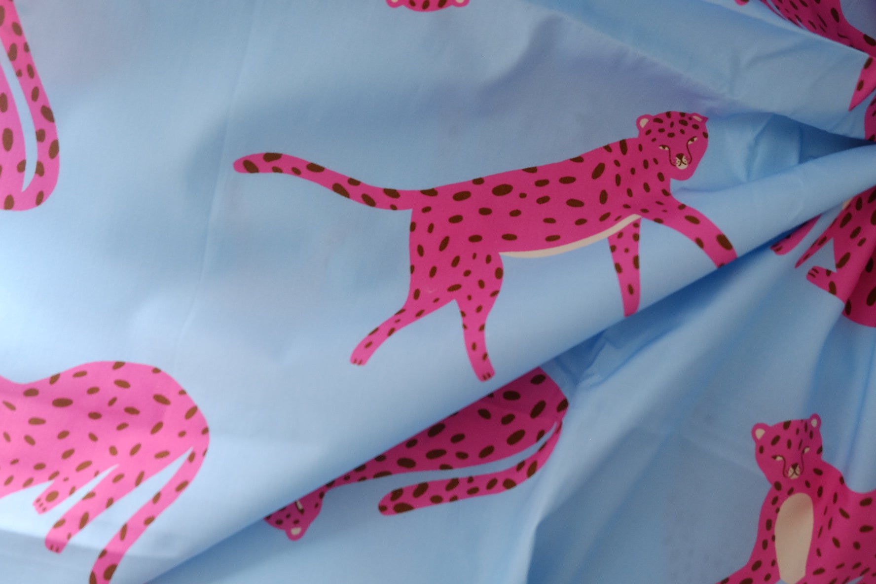 Pink Leopard High-Density Cotton Poplin – 1.9 yd