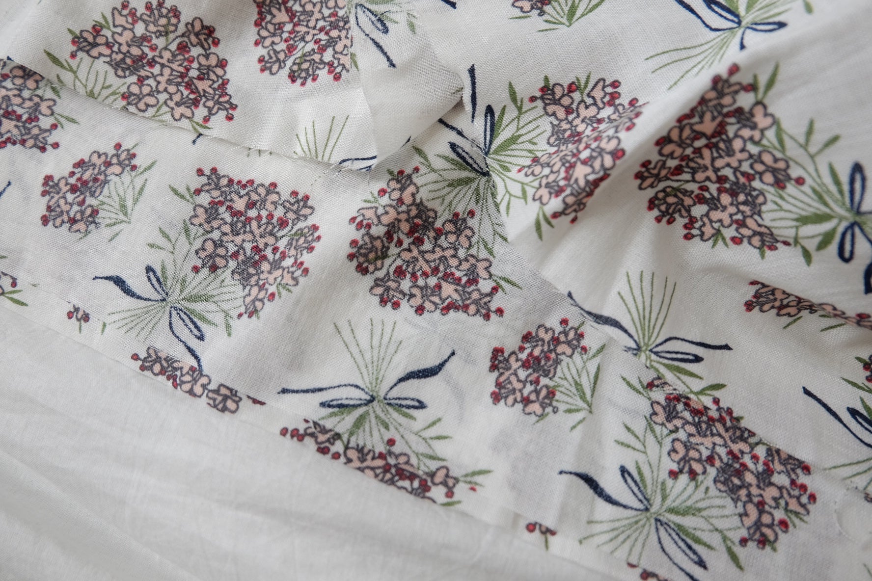 Washed Floral Linen, 2.2 Yards