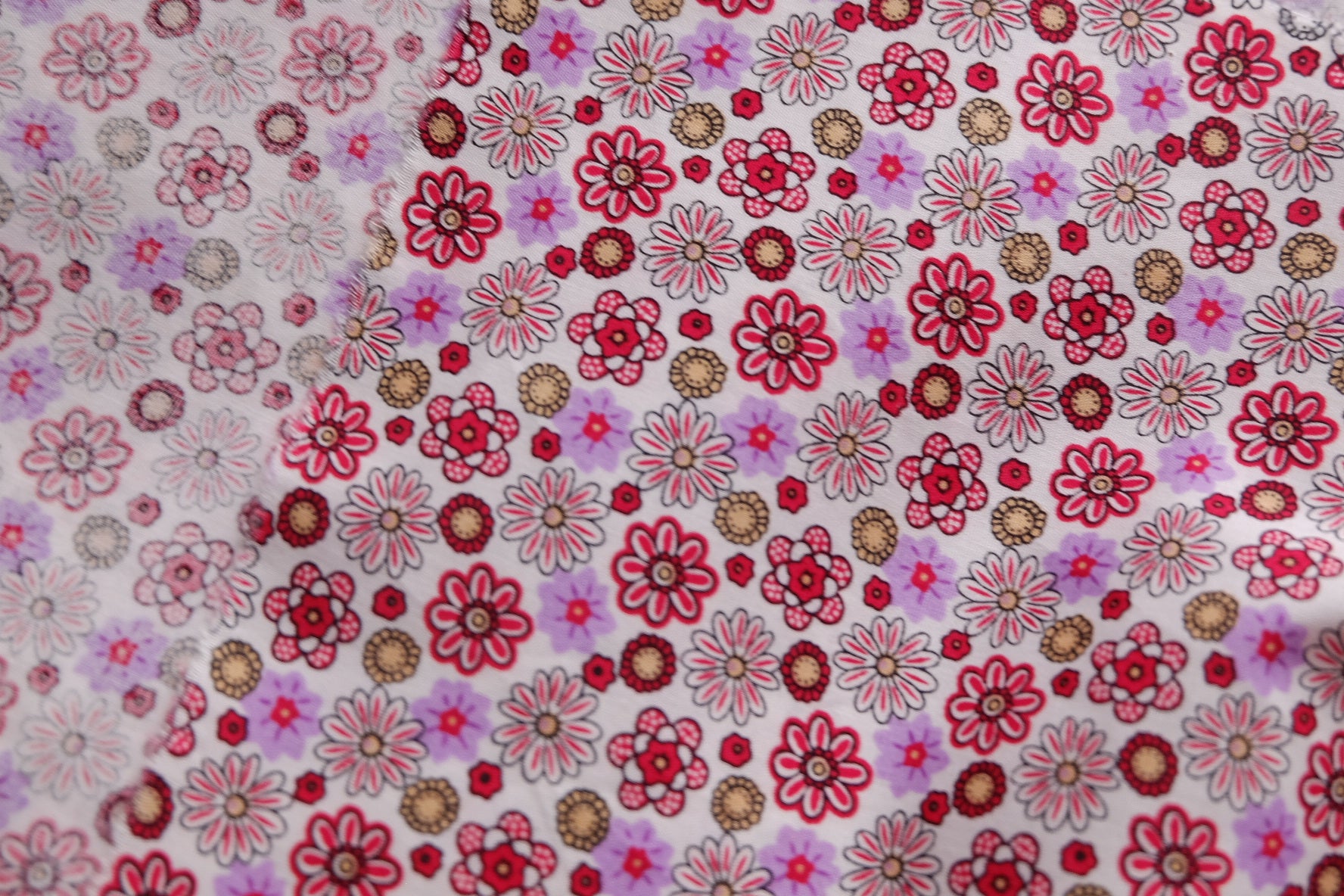 Retro Pink Floral Cotton Poplin – 2.2 yd