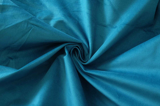 Teal Fine-Wale Stretch Cotton Corduroy – 2.2 yd