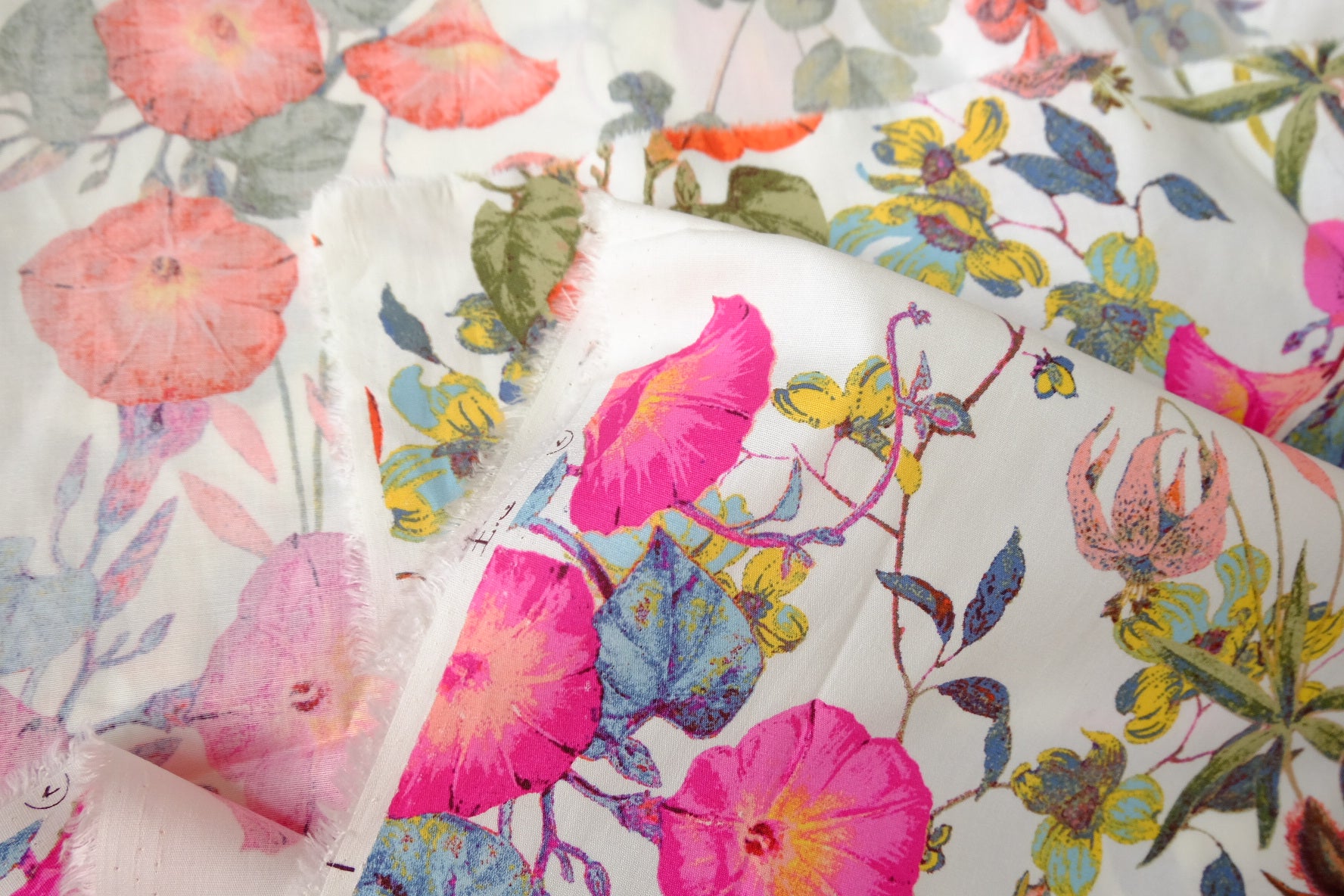 Vibrant Botanical Floral Cotton Poplin (2.2 Yards)