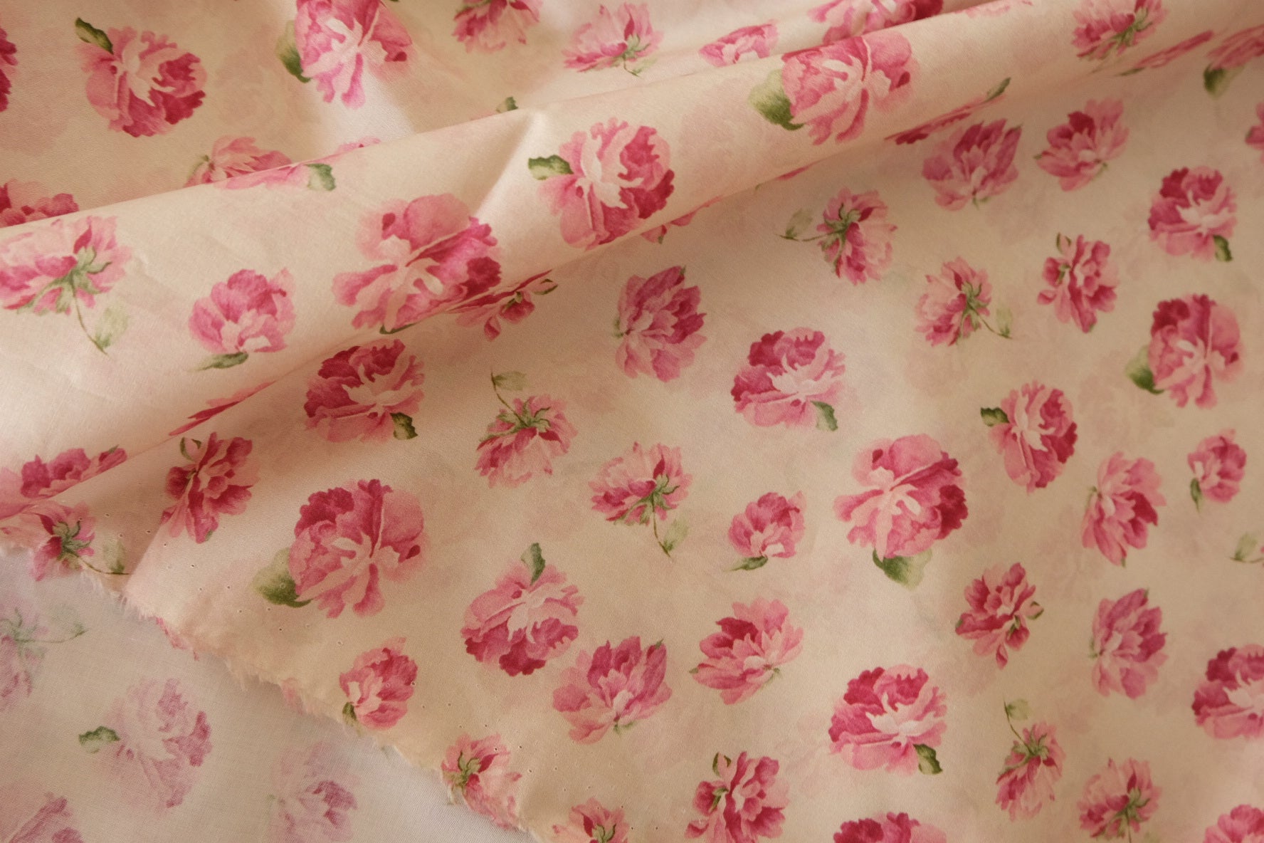Pink Rose Cotton Lawn – 3.3 yd