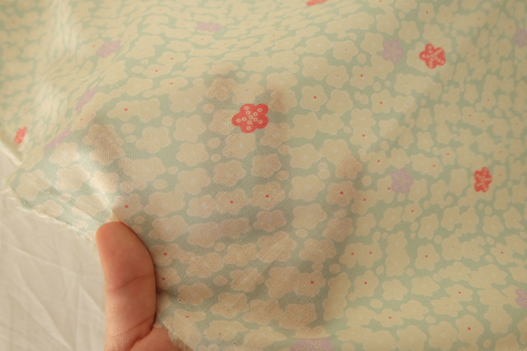 Pastel Meadow Linen Cotton Fabric – 2.2 yd
