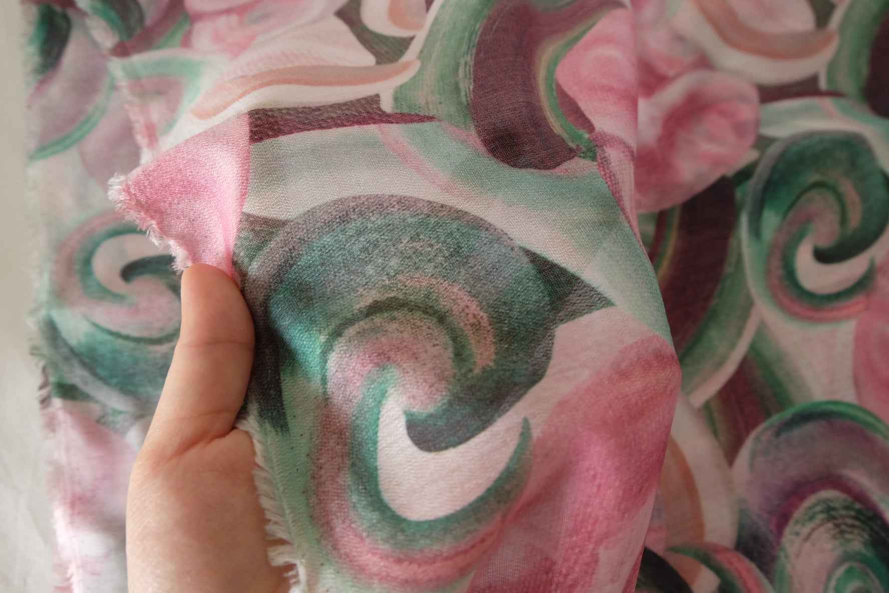 Abstract Swirl Tencel Blend Fabric – 2.2 yd