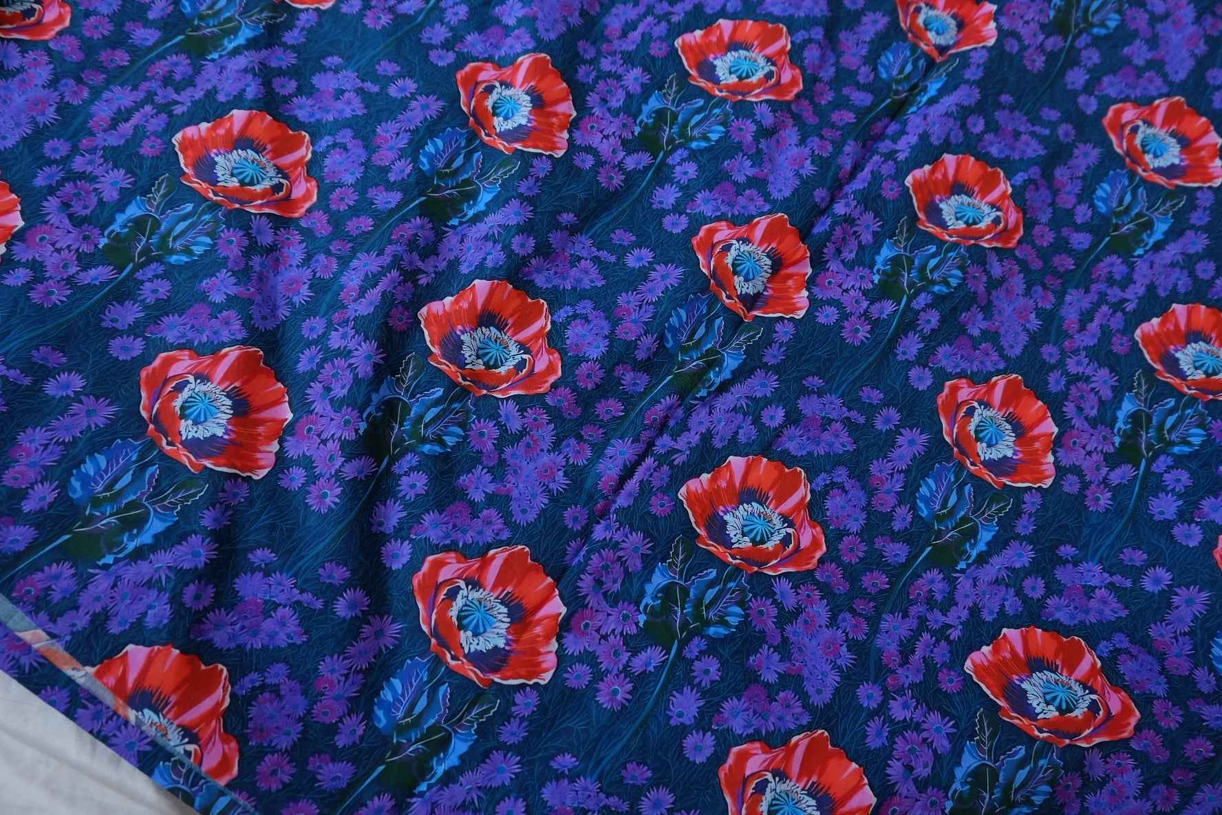 Italian Cotton Lawn Floral Fabric — 2.30 yd