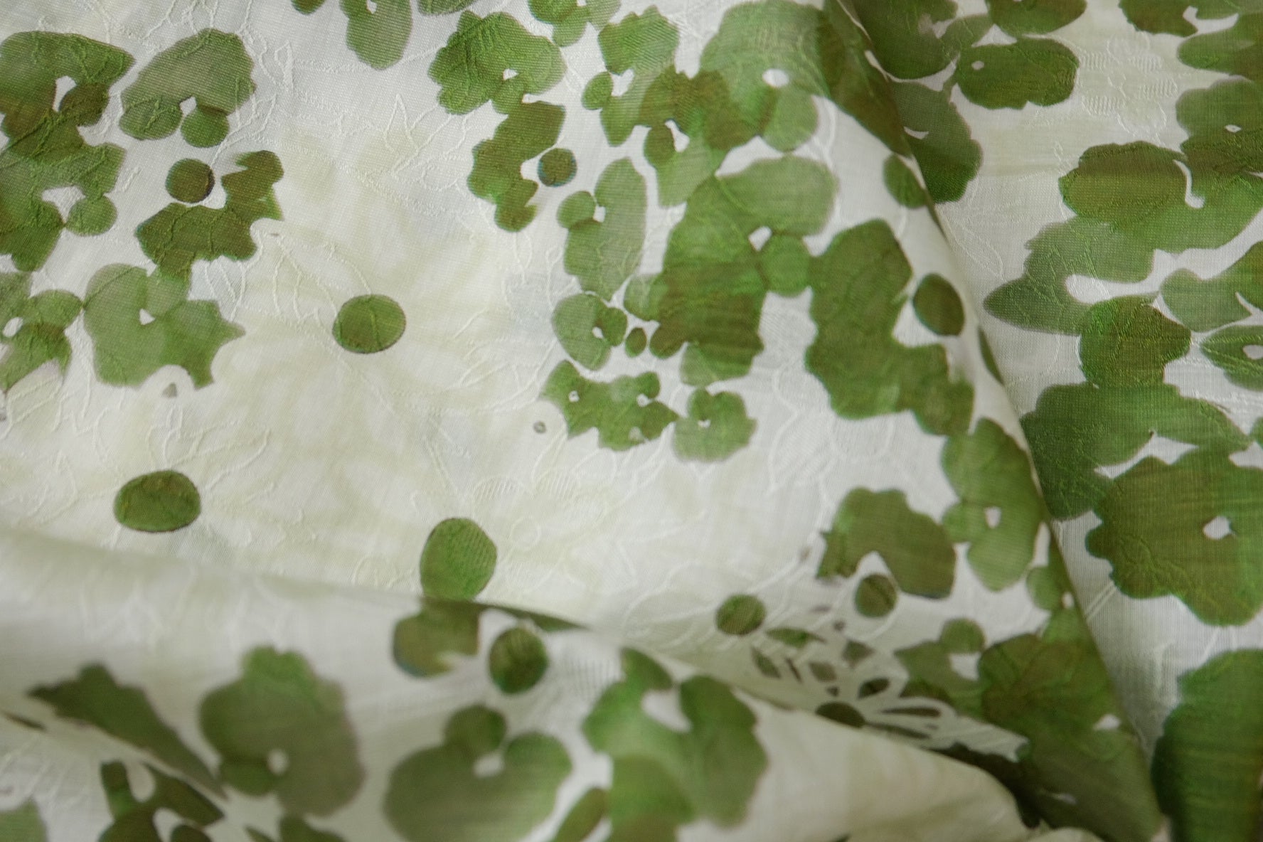 Floating Duckweed Tencel-Nylon Jacquard Fabric — 3.28 yd