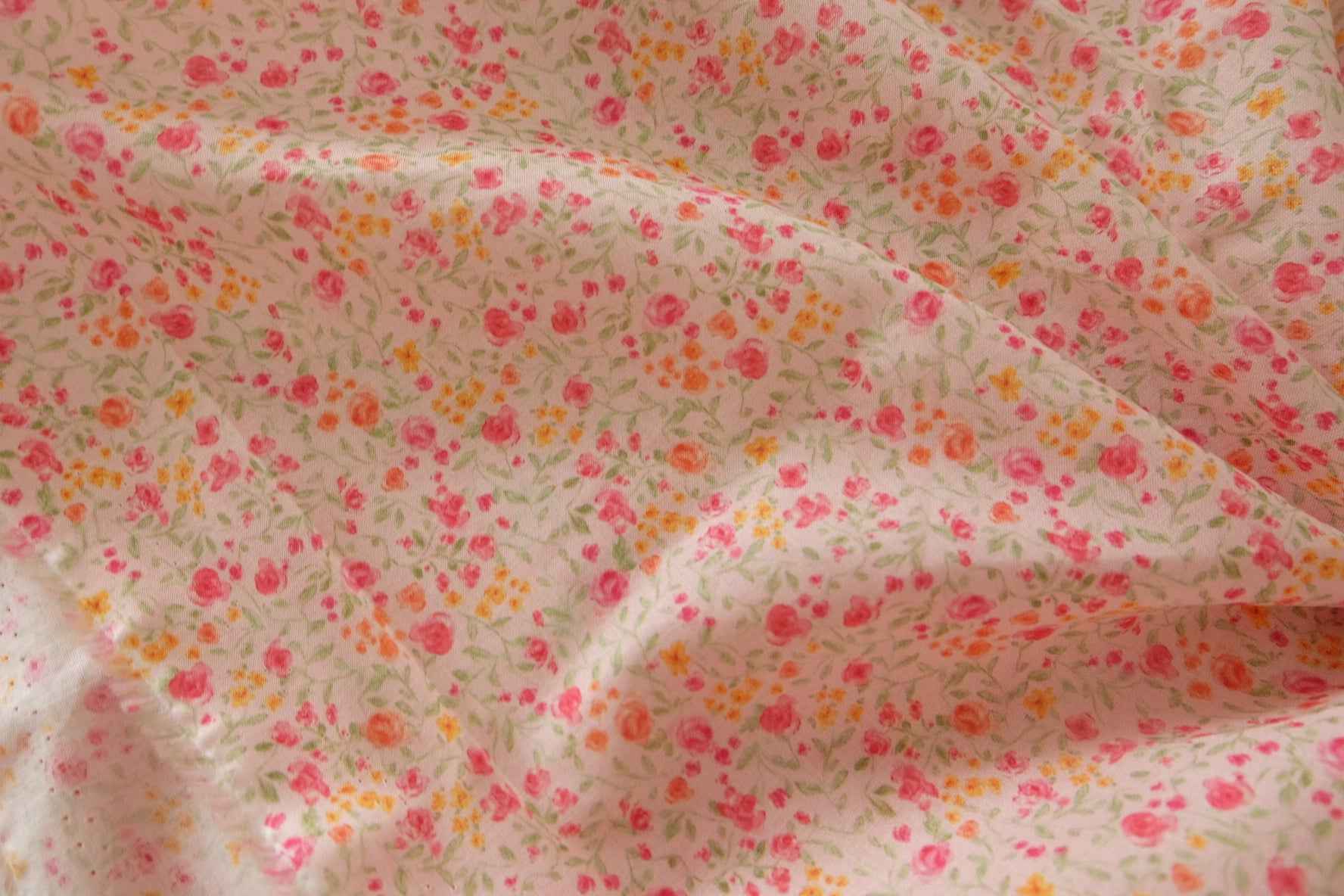 Pink Cottage Rose Cotton Poplin — 3.28 yd