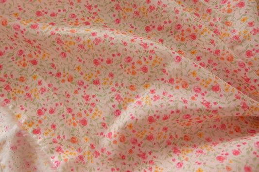 Pink Cottage Rose Cotton Poplin — 3.28 yd