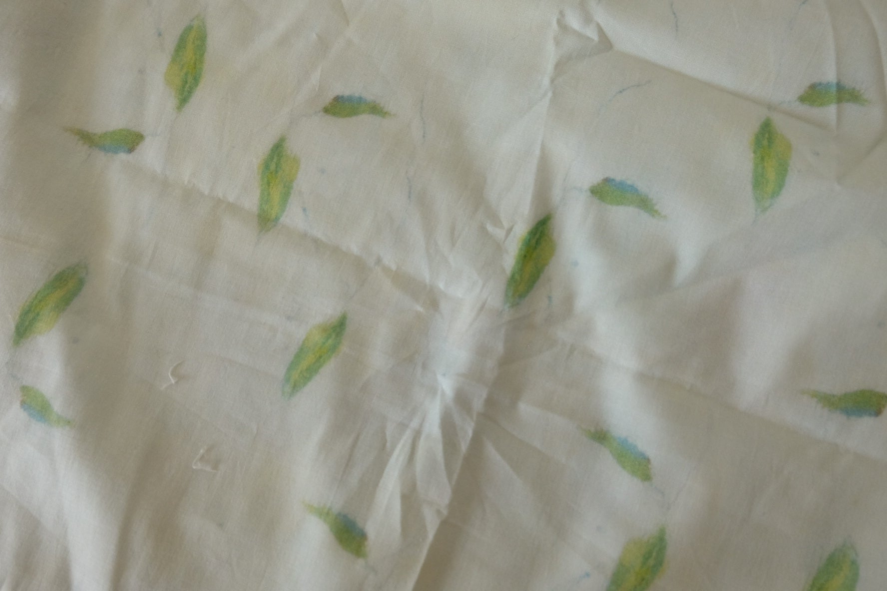 Soft Hand-Drawn Leaf Japanese Cotton Fabric - 1.6 yd