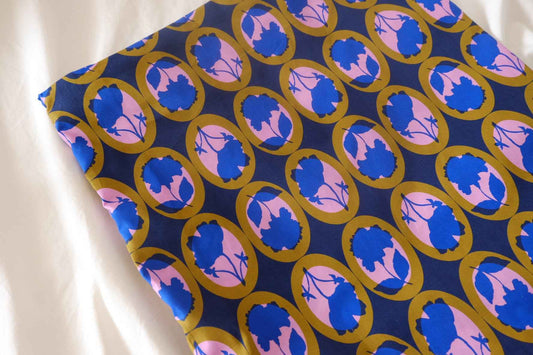 Cobalt Cameo Floral Fine Cotton – 2.2 yd