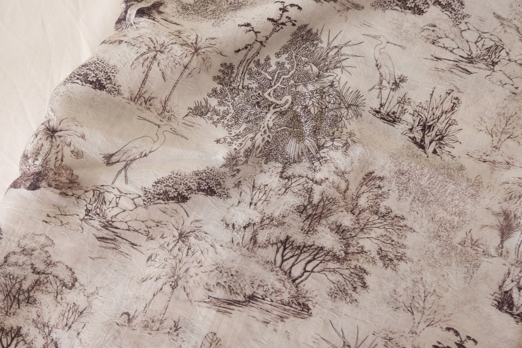 Artistic Landscape Tencel Linen Blend Fabric – 2.2 yd