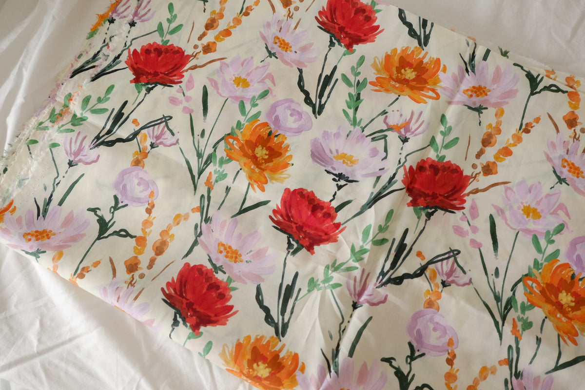 Painterly Garden High-Density Cotton Lawn – 3.3 yd