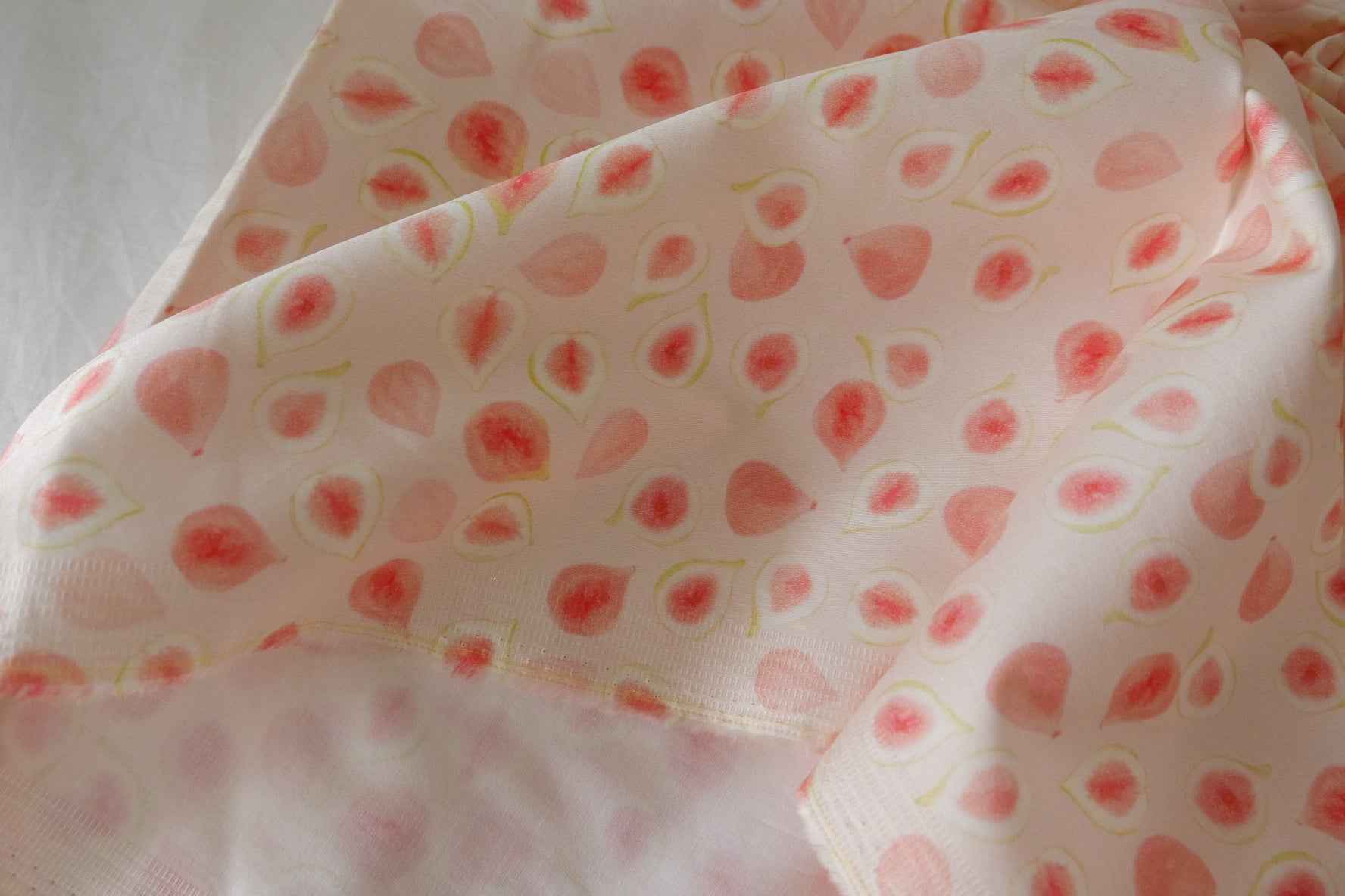 Blush Watercolor Cotton Sateen Fabric – 1.6 yd