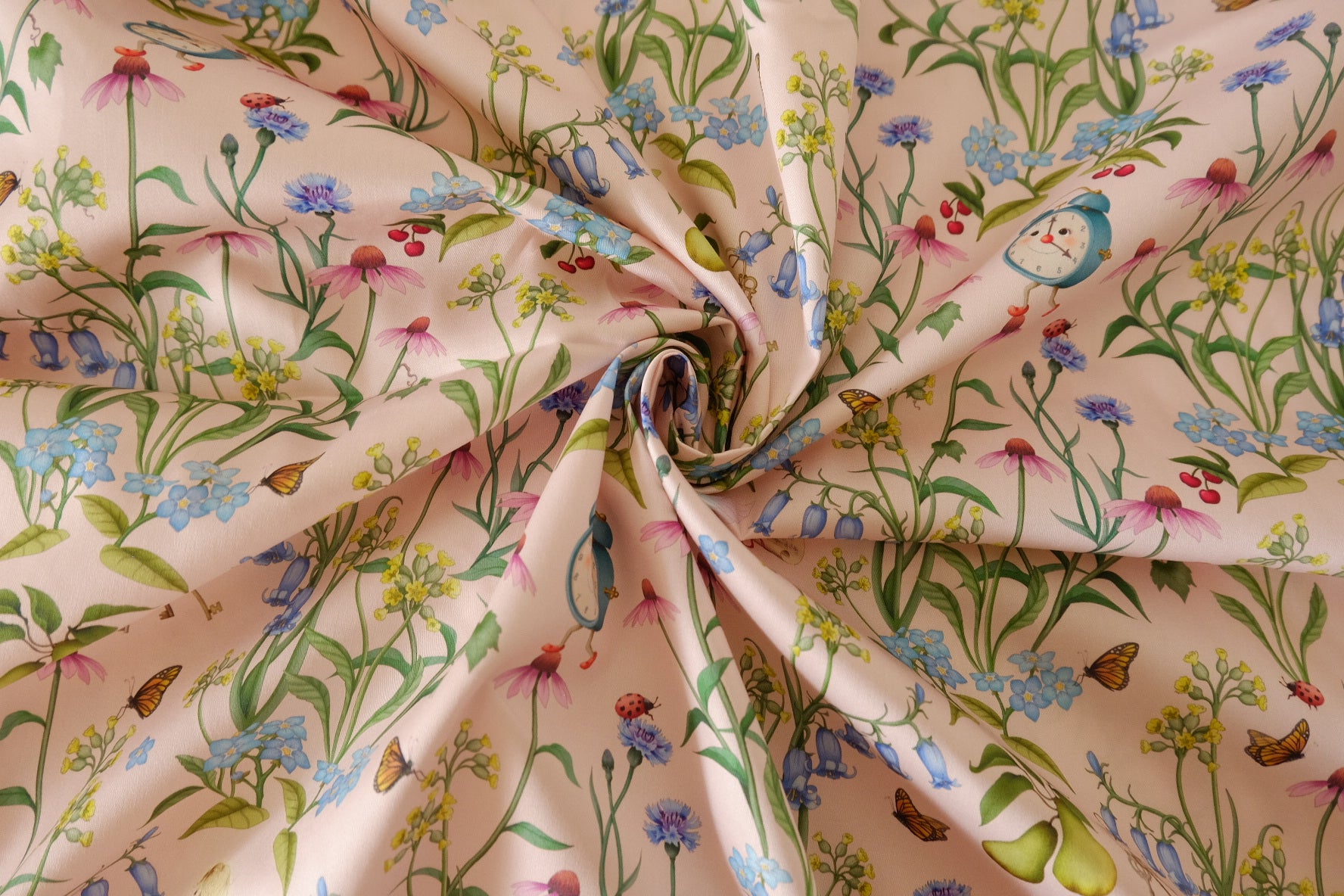 Storybook Garden Cotton Sateen Fabric – 3.3 yd