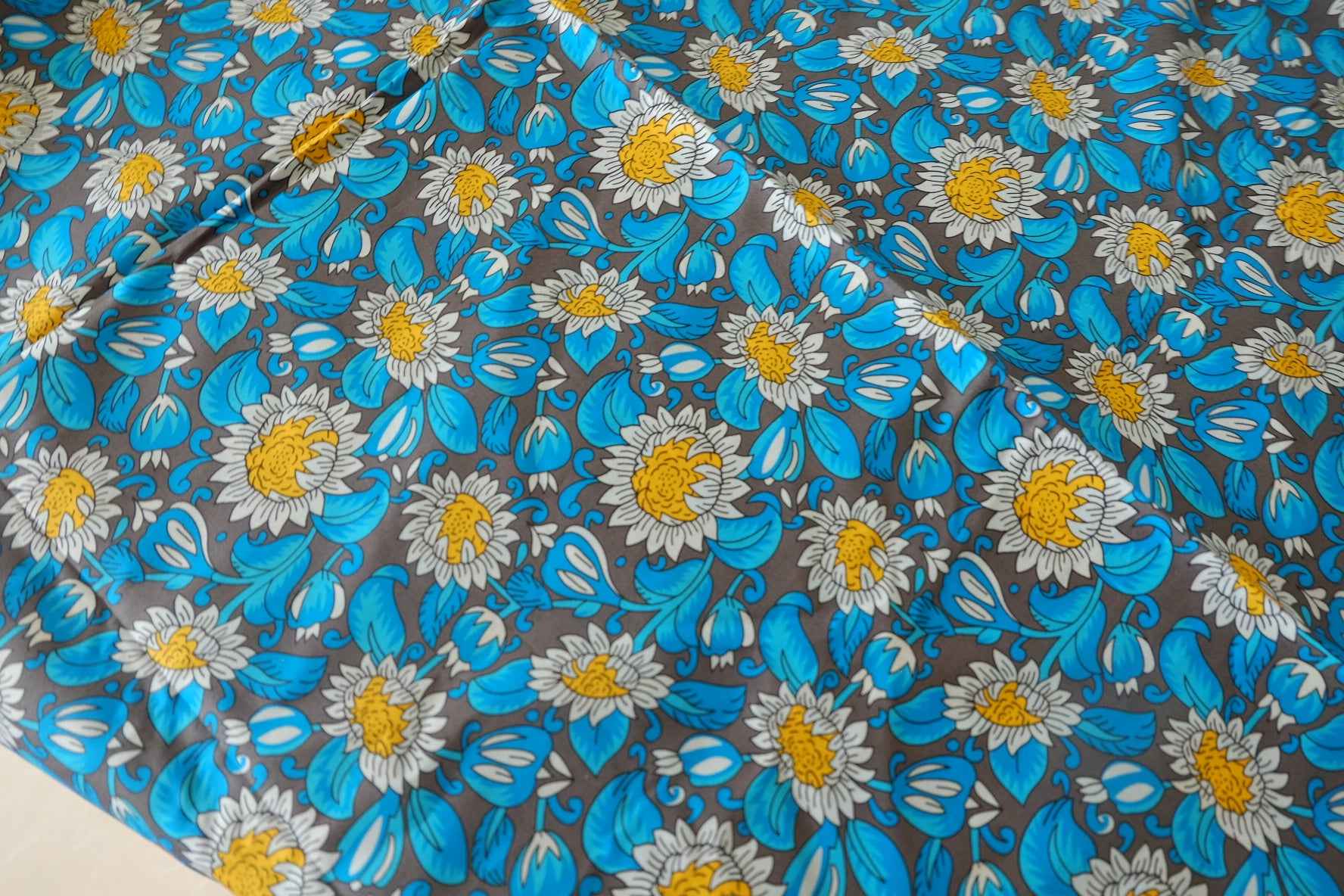 Blue Sunflower Silky Cotton Lawn – 3.72 yd