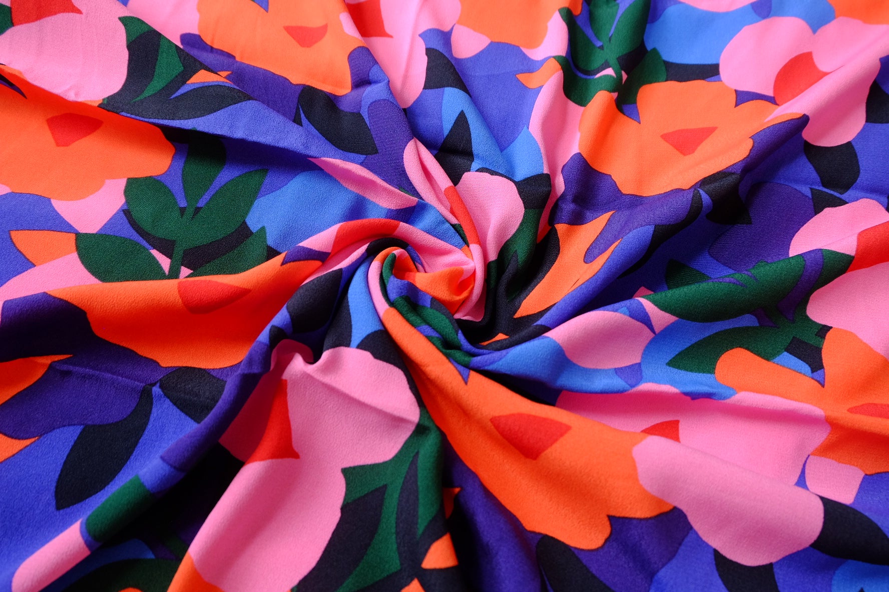 Bold Floral Drapey Viscose Fabric - 2.19 yd