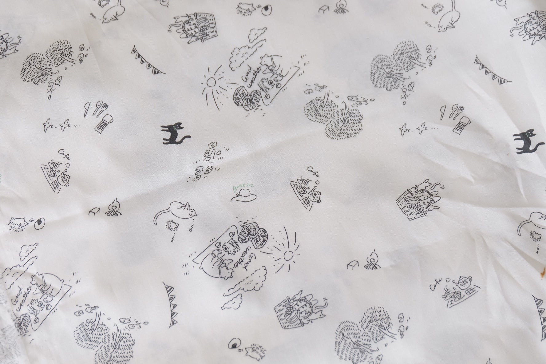Cat Doodle Cotton Lawn – 1.6 yd