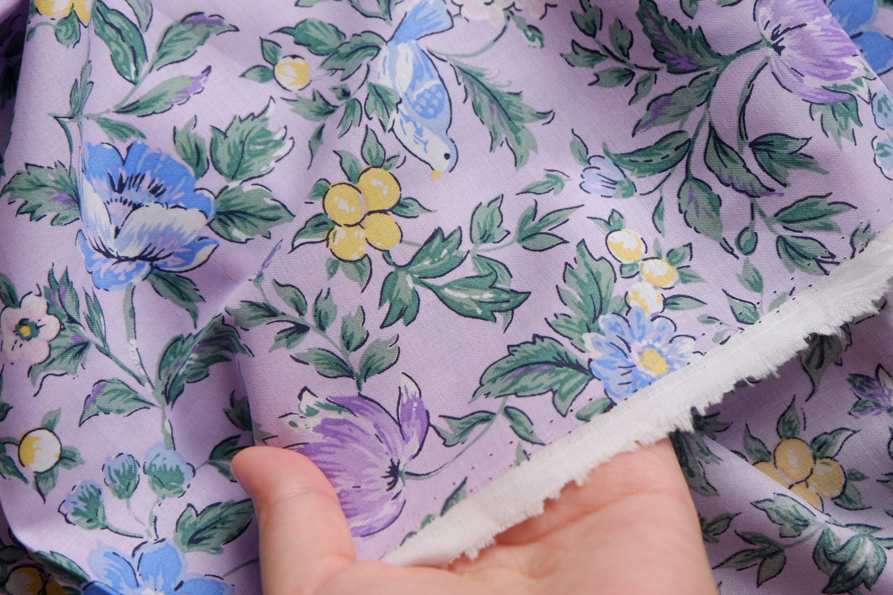 Lavender Garden Floral Cotton – 2.2 yd