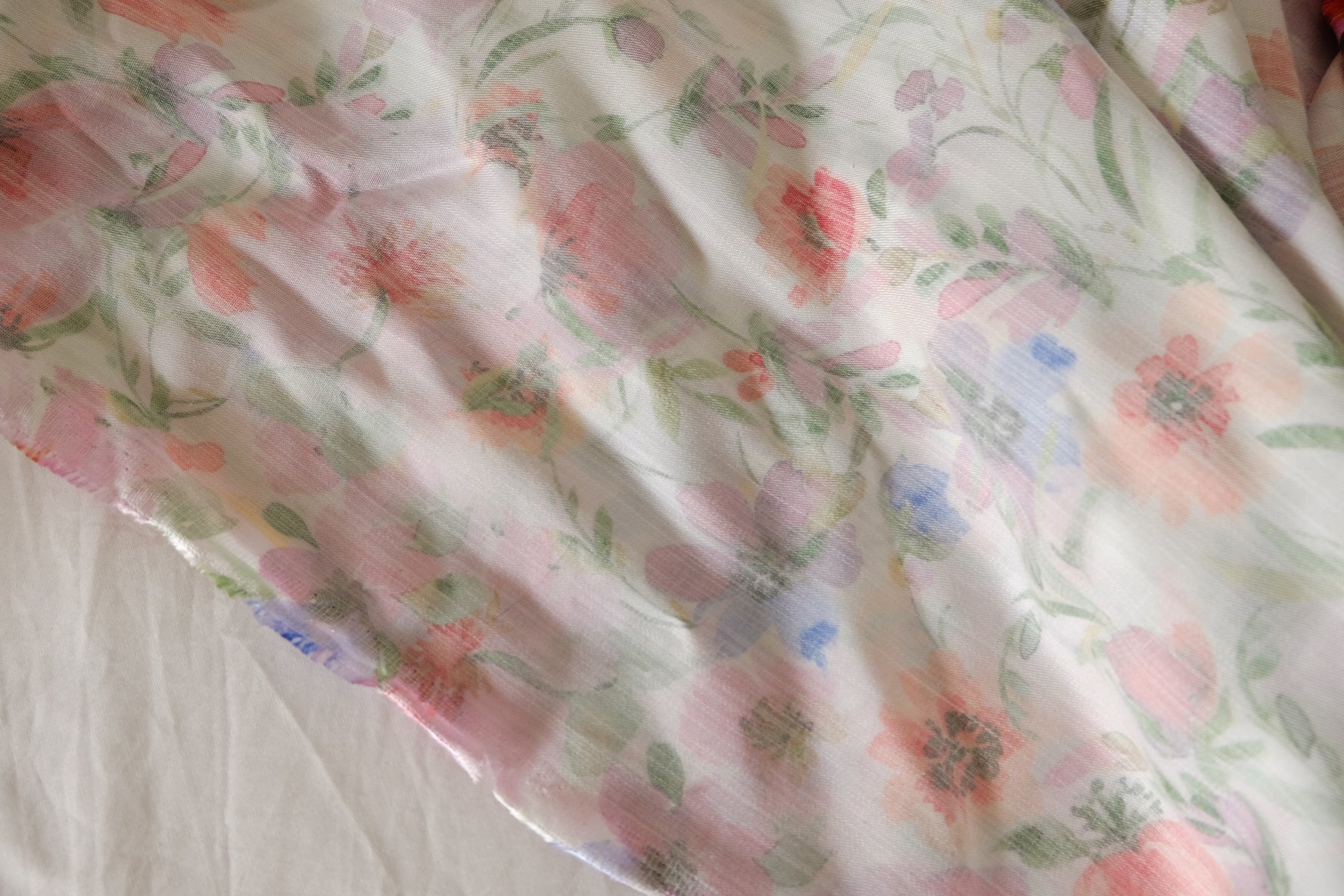 Watercolor Floral Lyocell Linen Fabric – 2.7 yd
