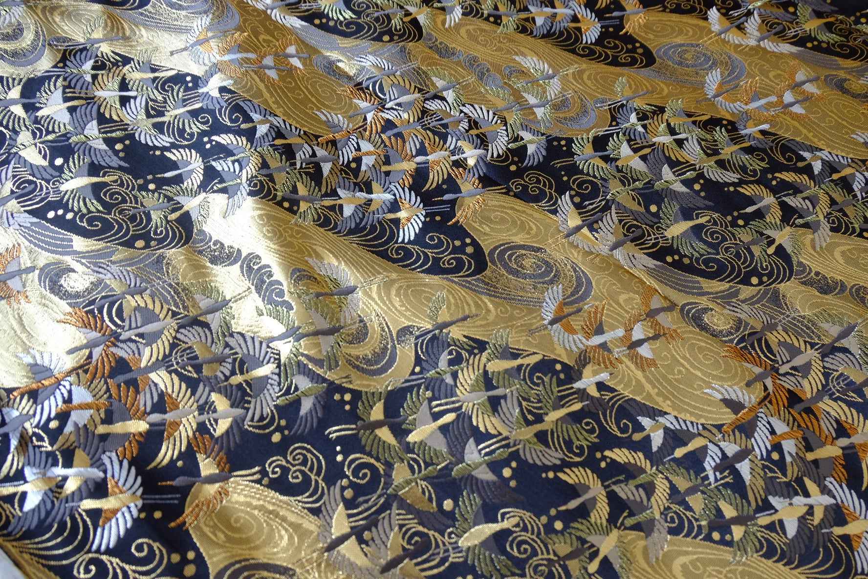 Japanese-Style Nishijin Brocade Fabric — 2.19 yd